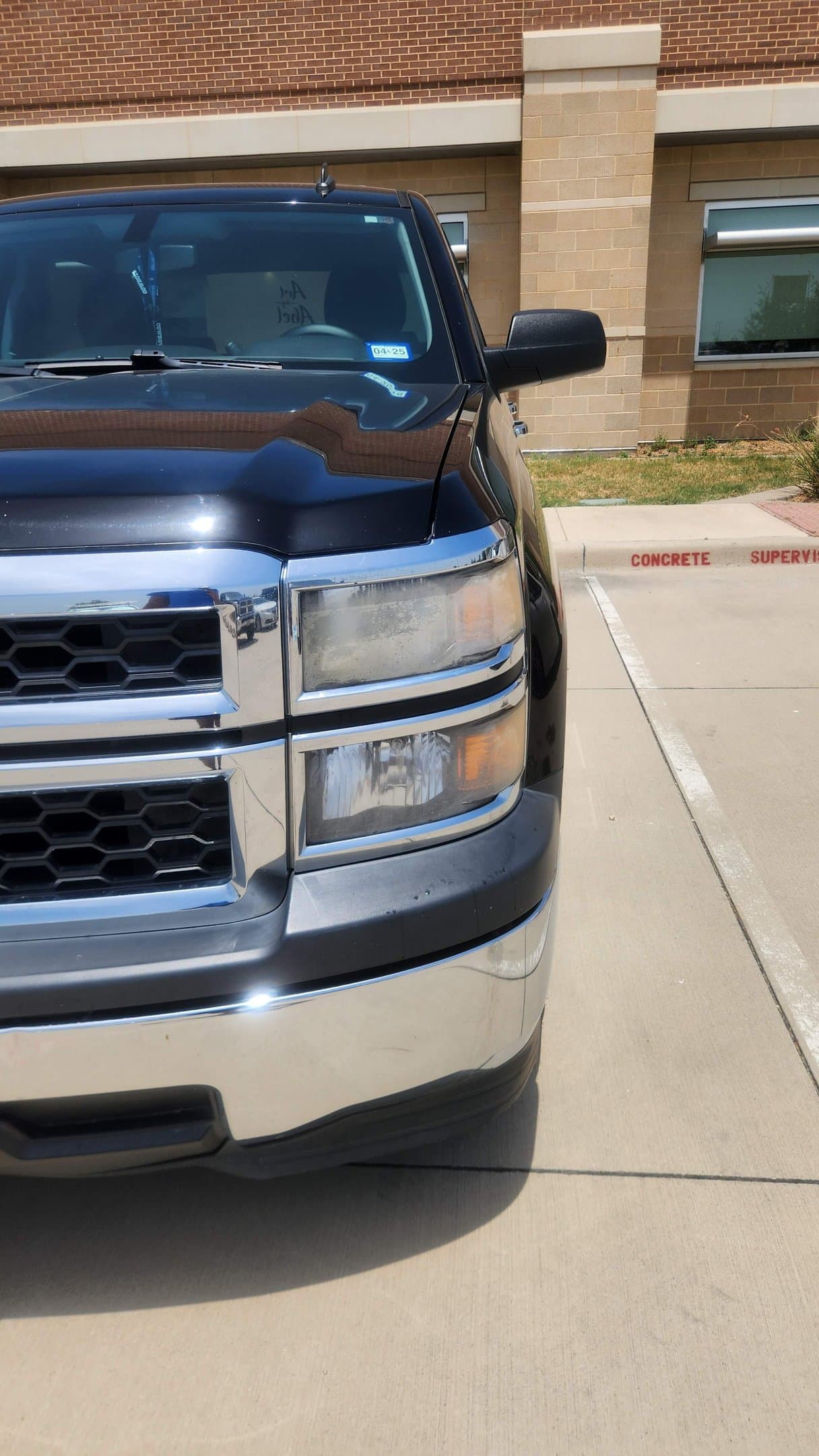 Headlight before restoration - cloudy and dim