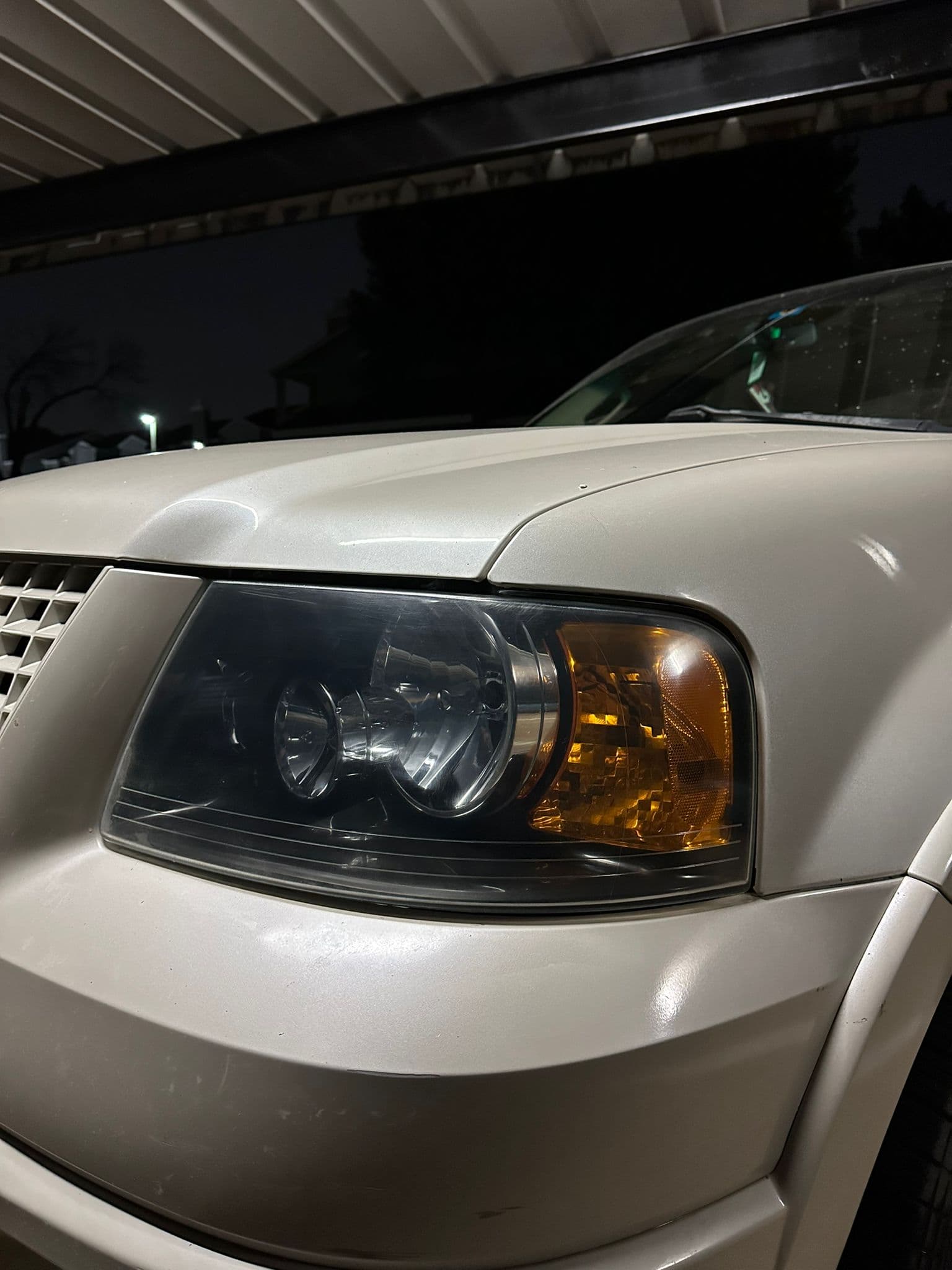 Headlight after restoration - restored and bright